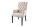 Chaise rembourrée avec accoudoirs Beige en tissu bois Chesterfield