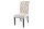 Chaise de salle à manger Beige Noir Tissu Chesterfield Bois