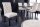Chaise de salle à manger Beige Noir Tissu Chesterfield Bois