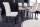 Chaise de salle à manger Beige Noir Tissu Chesterfield Bois