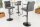 Chaise de bar réglable en hauteur Cordon Métal Gris Noir pivotant