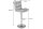 Tabouret de bar réglable en hauteur pivotant velours gris noir