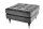 Tabouret en velours gris avec surpiqûres L : 80 cm Rétro