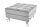Tabouret en velours gris avec surpiqûres L : 80 cm Rétro