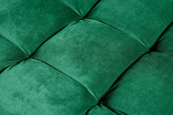 Pouf velours vert L : 80 cm Design rétro SOPHIA