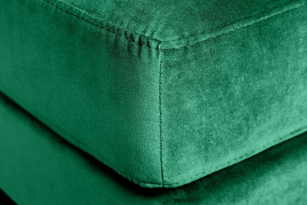Pouf velours vert L : 80 cm Design rétro SOPHIA