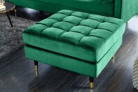 Pouf velours vert L : 80 cm Design rétro SOPHIA