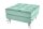 Pouf velours vert L : 80 cm Design rétro SOPHIA