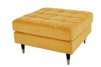 Tabouret jaune L : 80 cm surpiqûres rétro...