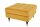 Tabouret jaune L : 80 cm surpiqûres rétro velours