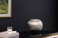 Vase décoratif rond Ø 24 cm en argent fait...