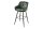 Tabouret de bar velours métal vert noir avec dossier repose-pieds