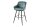 Tabouret de bar avec dossier Rétro en velours noir pétrole métal