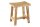 Pouf en bois massif Assise incurvée Shabby Chic