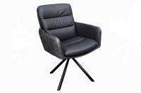 Chaise de bureau cuir tissu m&eacute;tal pivotant...