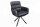 Chaise de bureau cuir tissu métal pivotant anthracite noir