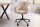 Chaise de bureau réglable en hauteur Housse en velours crème beige