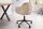 Chaise de bureau réglable en hauteur Housse en velours crème beige