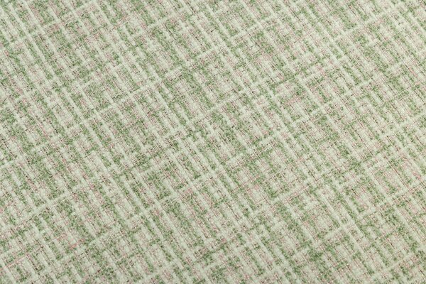 Chaise de salle à manger Bouclé en vert rose à carreaux sans accoudoirs