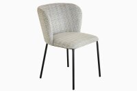 Chaise de salle à manger Blanc Bleu à...