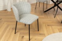 Chaise de salle à manger Blanc Bleu à...