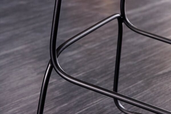 Chaise de comptoir bois métal avec repose-pieds sans dossier