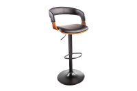 Chaise de bar simili-cuir plaqu&eacute; bois m&eacute;tal...