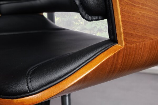 Chaise de bureau réglable en hauteur similicuir plaqué