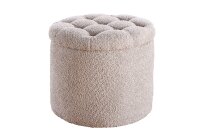 Pouf avec espace de rangement &Oslash; 50 cm H : 43 cm...