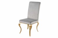 Chaise de salle à manger velours inox design...