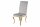 Chaise de salle à manger velours inox design baroque gris or
