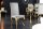 Chaise de salle à manger velours inox design baroque gris or
