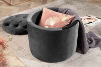 Pouf velours métal avec espace de rangement...