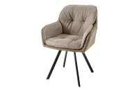 Chaise de bureau sans roulettes en tissu métal...