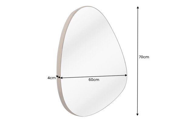 miroir mural cadre en bois H : 72 cm grand fait main pièce unique