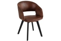 Chaise de salle à manger tissu métal avec...