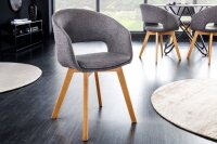 Chaise de salle à manger avec accoudoirs Gris...