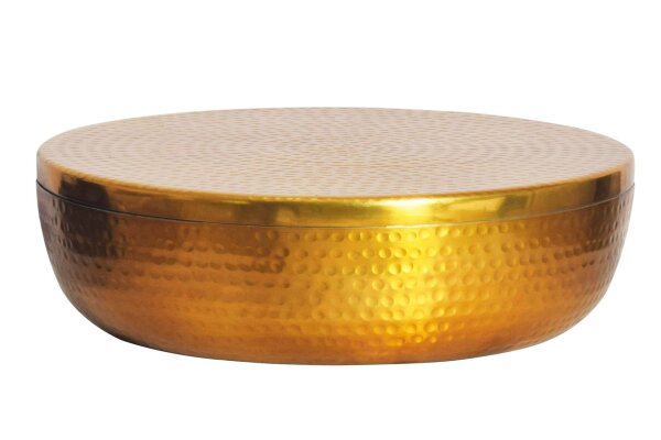 Coupe décorative ronde Ø 38 cm avec couvercle Travail manuel en or