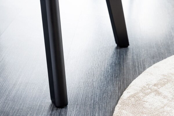 Chaise de salle à manger Tissu Métal avec accoudoirs Vert Noir