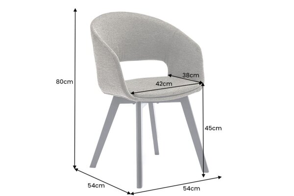 Chaise de salle à manger Tissu Métal avec accoudoirs Vert Noir
