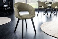 Chaise de salle à manger Tissu Métal avec...