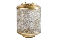 Lanterne Fer Ø 18 cm Blanc Or Artisanat REMUS