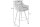 Fauteuil de bar avec dossier velours métal gris noir SONIA