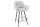 Chaise de comptoir avec dossier Tissu Métal Crème Beige Noir