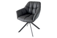 Chaise de bureau cuir m&eacute;tal L : 65 cm sans...