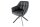 Chaise de bureau cuir métal L : 65 cm sans roulettes noir pivotant