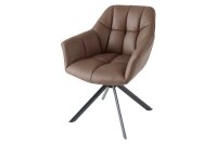 Chaise de bureau cuir m&eacute;tal L : 65 cm sans...