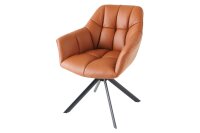Chaise pivotante cuir métal L : 65 cm sans...