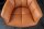 Chaise pivotante cuir métal L : 65 cm sans roulettes en cognac noir
