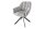 Chaise de bureau sans roulettes Gris Noir Bouclé Métal Rétro